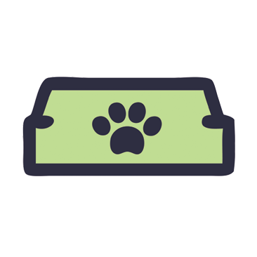 Food Bowl with Paw Print Icon